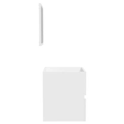 Mobile da Bagno con Specchio Bianco in Legno Multistrato | homemem39