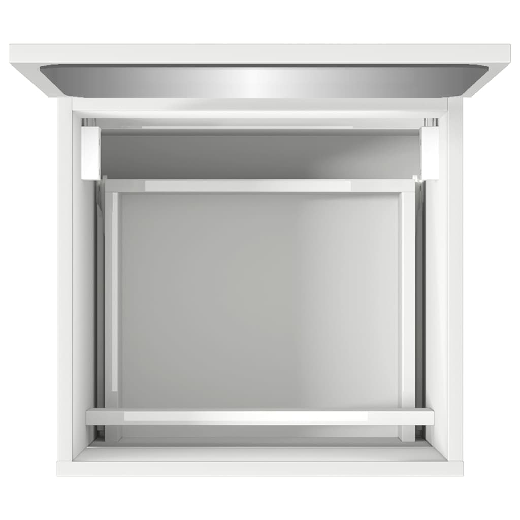 Mobile da Bagno con Specchio Bianco in Legno Multistrato