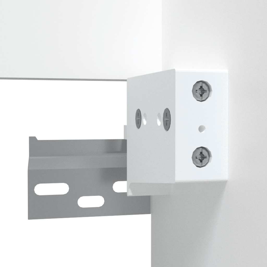 Mobile da Bagno con Specchio Bianco in Legno Multistrato | homemem39