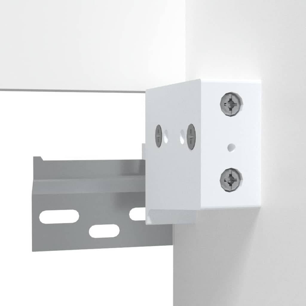 Mobile da Bagno con Specchio Bianco in Legno Multistrato