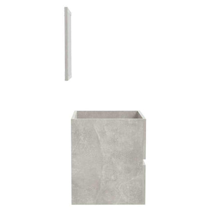 Mobile da Bagno con Specchio Grigio Cemento Legno Multistrato