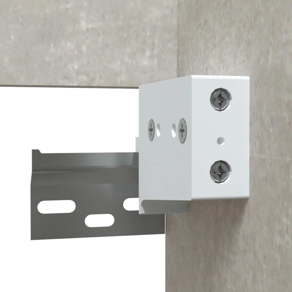 Mobile da Bagno con Specchio Grigio Cemento Legno Multistrato | homemem39