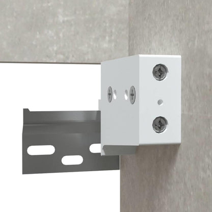 Mobile da Bagno con Specchio Grigio Cemento Legno Multistrato