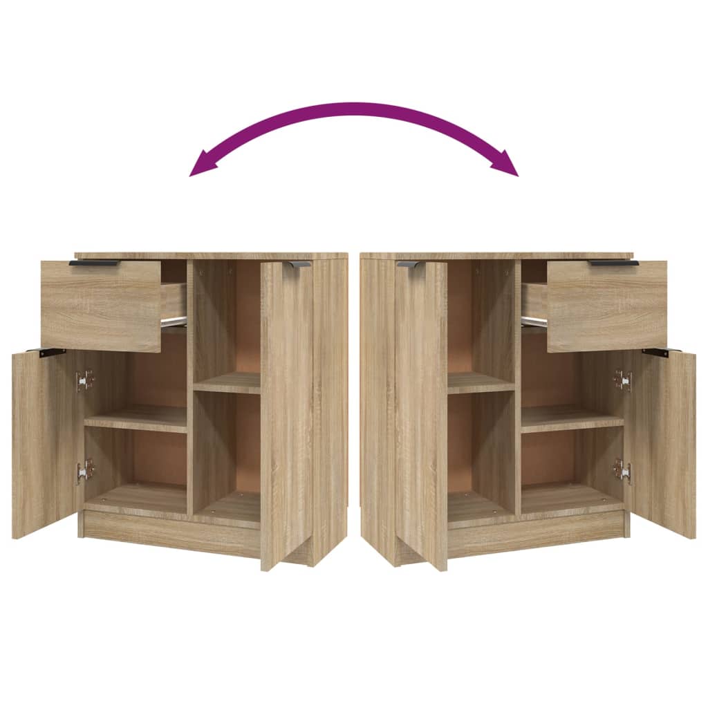 Credenza Rovere Sonoma 60x30x70 cm in Legno Multistrato - homemem39