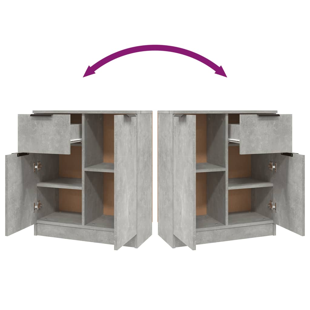 Credenza Grigio Cemento 60x30x70 cm in Legno Multistrato - homemem39