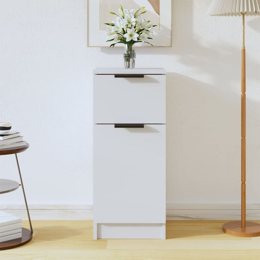 White Sideboard 30x30x70 cm in Multilayer Wood