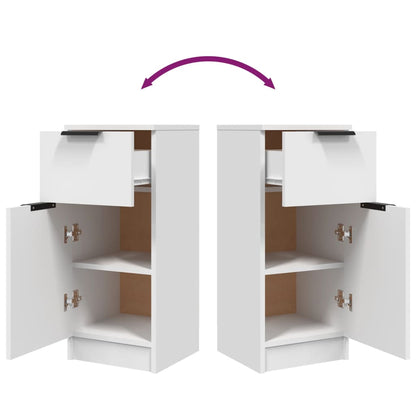 Credenze 2 pz Bianche 30x30x70 cm in Legno Multistrato - homemem39
