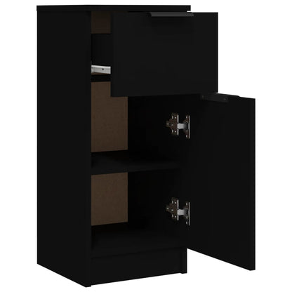 Credenza Nera 30x30x70 cm in Legno Multistrato - homemem39