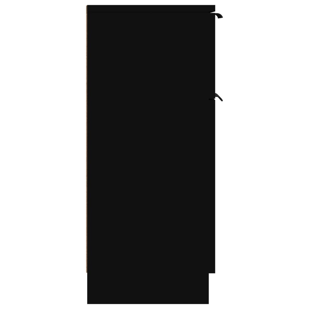 Credenza Nera 30x30x70 cm in Legno Multistrato - homemem39