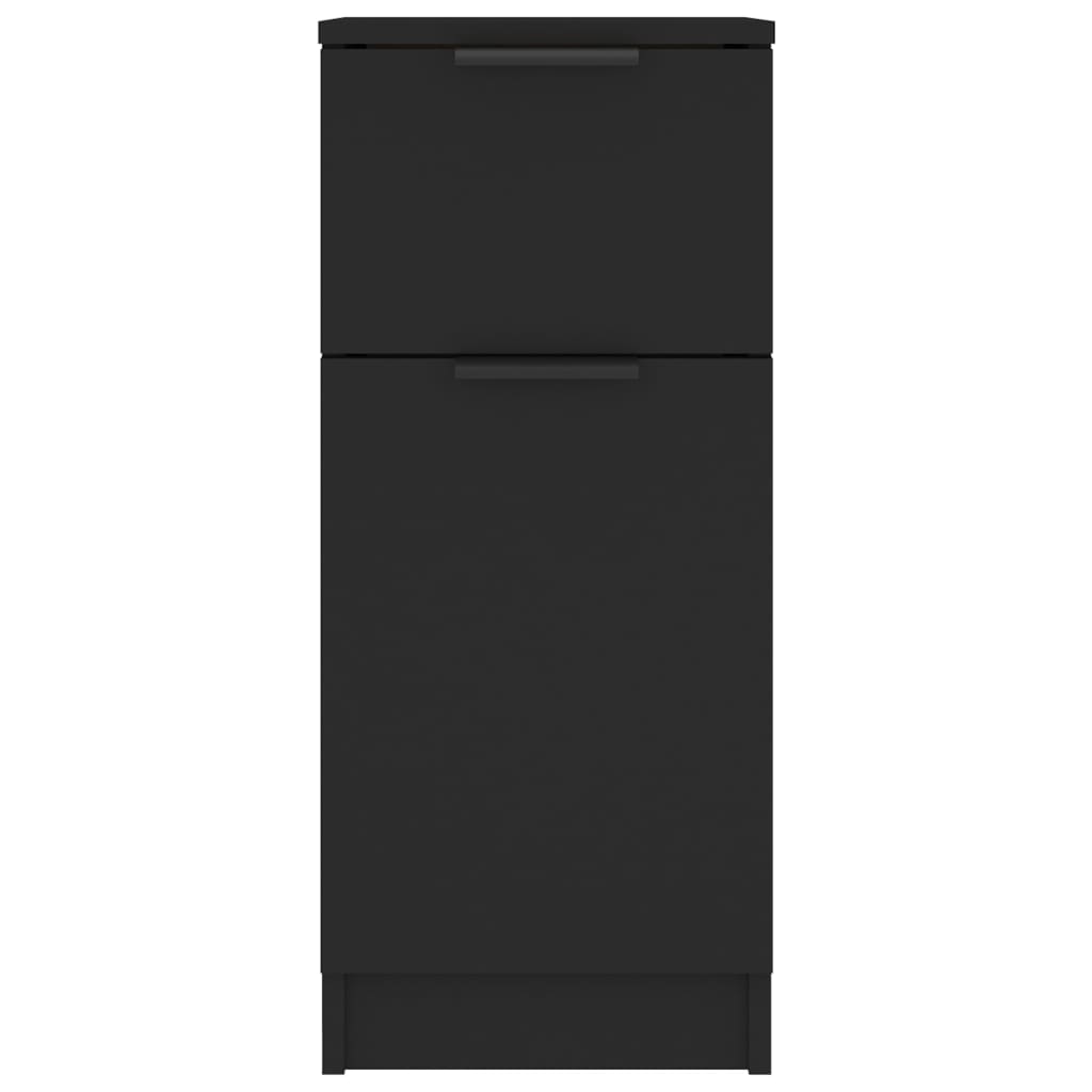 Credenze 2 pz Nere 30x30x70 cm in Legno Multistrato - homemem39