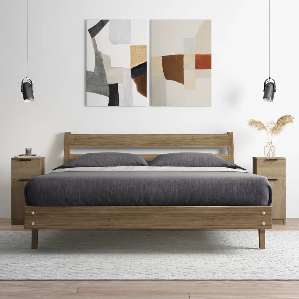 Credenze 2 pz Rovere Sonoma 30x30x70 cm in Legno Multistrato - homemem39