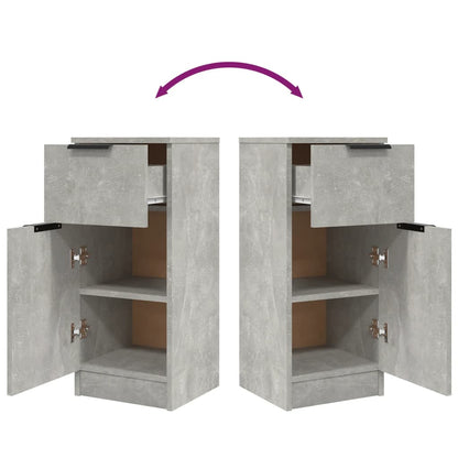 Credenza Grigio Cemento 30x30x70 cm in Legno Multistrato - homemem39