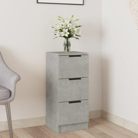 Cement Gray Sideboard 30x30x70 cm in Multilayer Wood