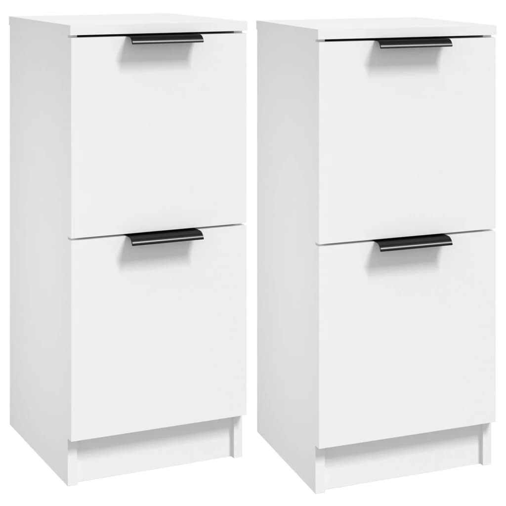 Credenze 2 pz Bianche 30x30x70 cm in Legno Multistrato - homemem39