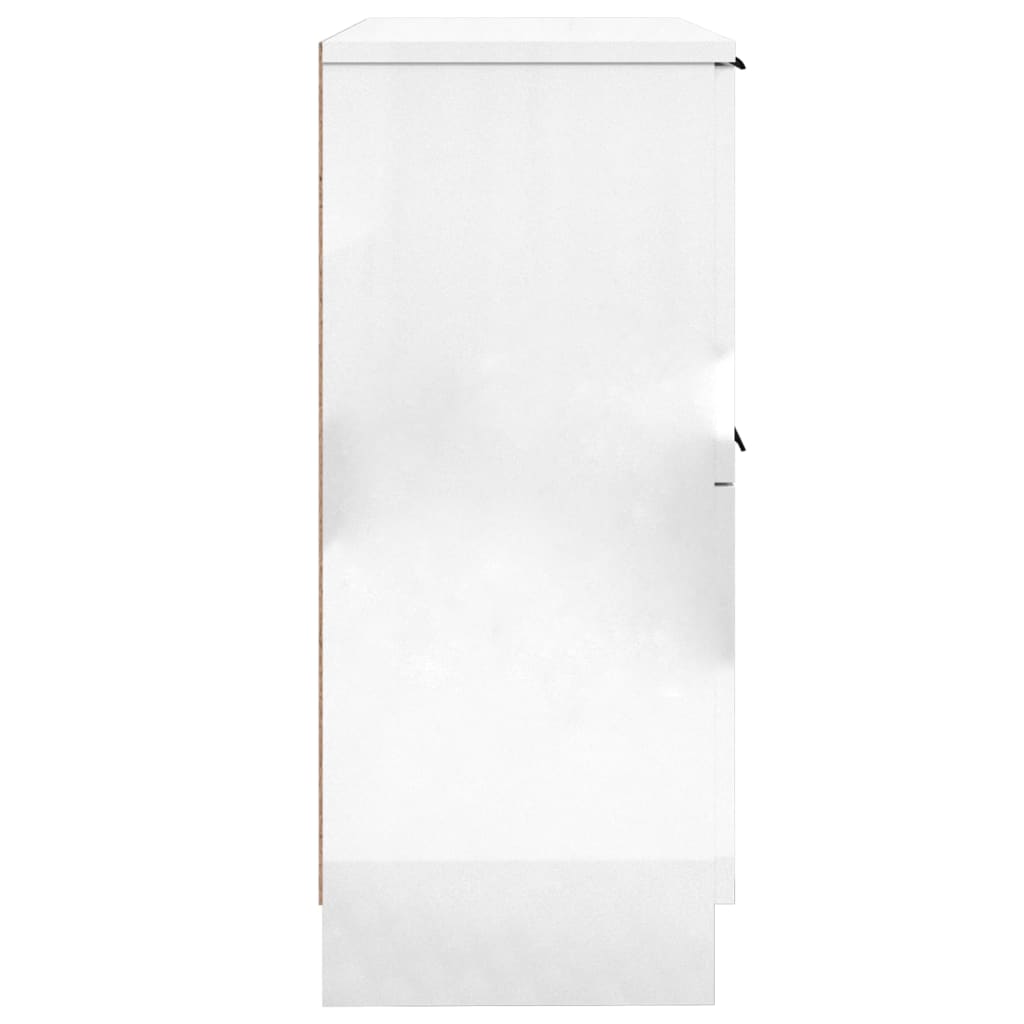 Credenze 2 pz Bianco Lucido 30x30x70 cm in Legno Multistrato - homemem39