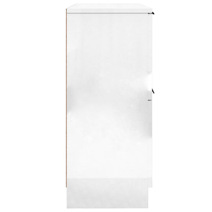 Credenze 2 pz Bianco Lucido 30x30x70 cm in Legno Multistrato - homemem39