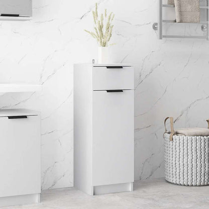 Armadio da Bagno Bianco 32x33,5x90 cm in Legno Multistrato - homemem39