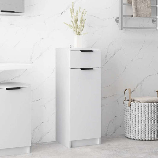 Armadio da Bagno Bianco 32x33,5x90 cm in Legno Multistrato - homemem39