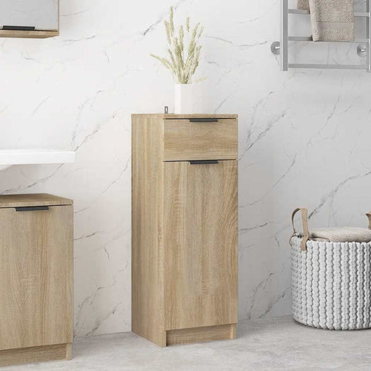 Armadio da Bagno Rovere Sonoma 32x33,5x90 cm in Legno Multistrato - homemem39