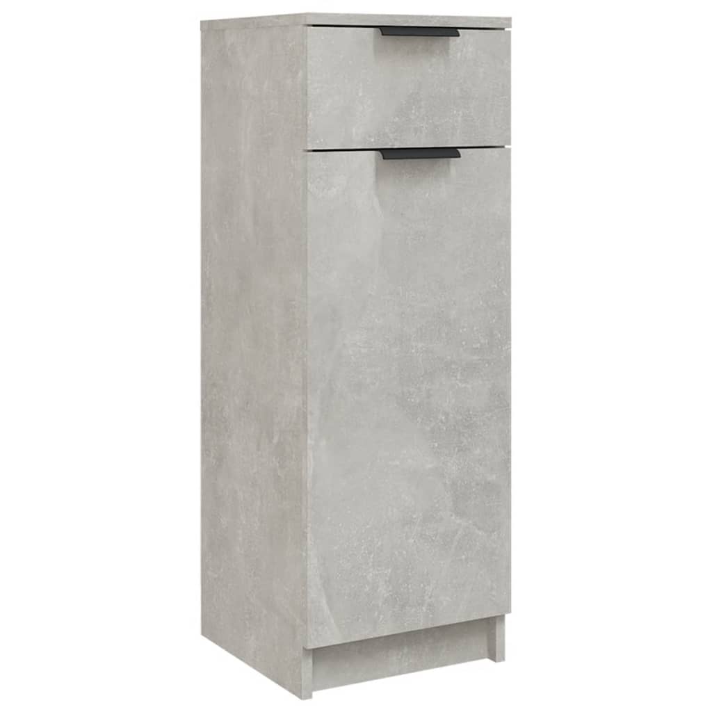 Armadio da Bagno Grigio Cemento 32x34x90cm in Legno Multistrato