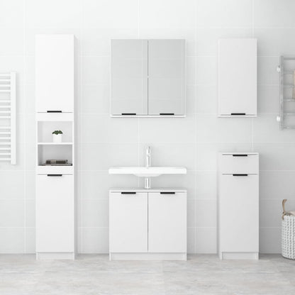 Mobile da Bagno a Parete Bianco 32x20x67 cm | homemem39