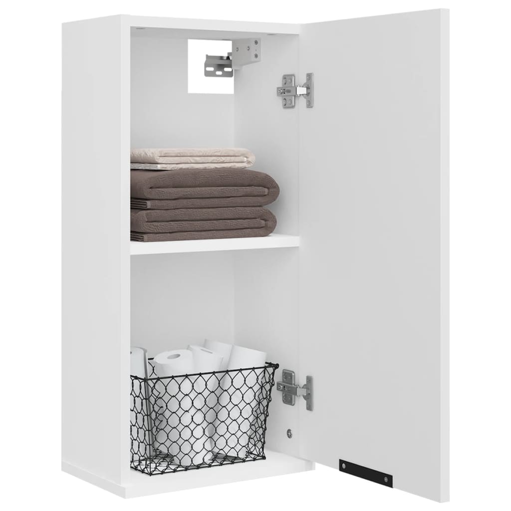 Mobile da Bagno a Parete Bianco 32x20x67 cm | homemem39