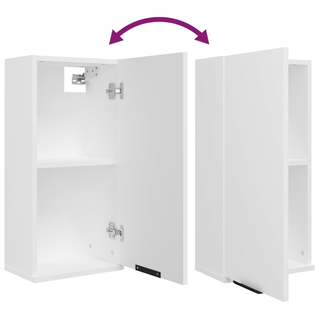 Mobile da Bagno a Parete Bianco 32x20x67 cm | homemem39