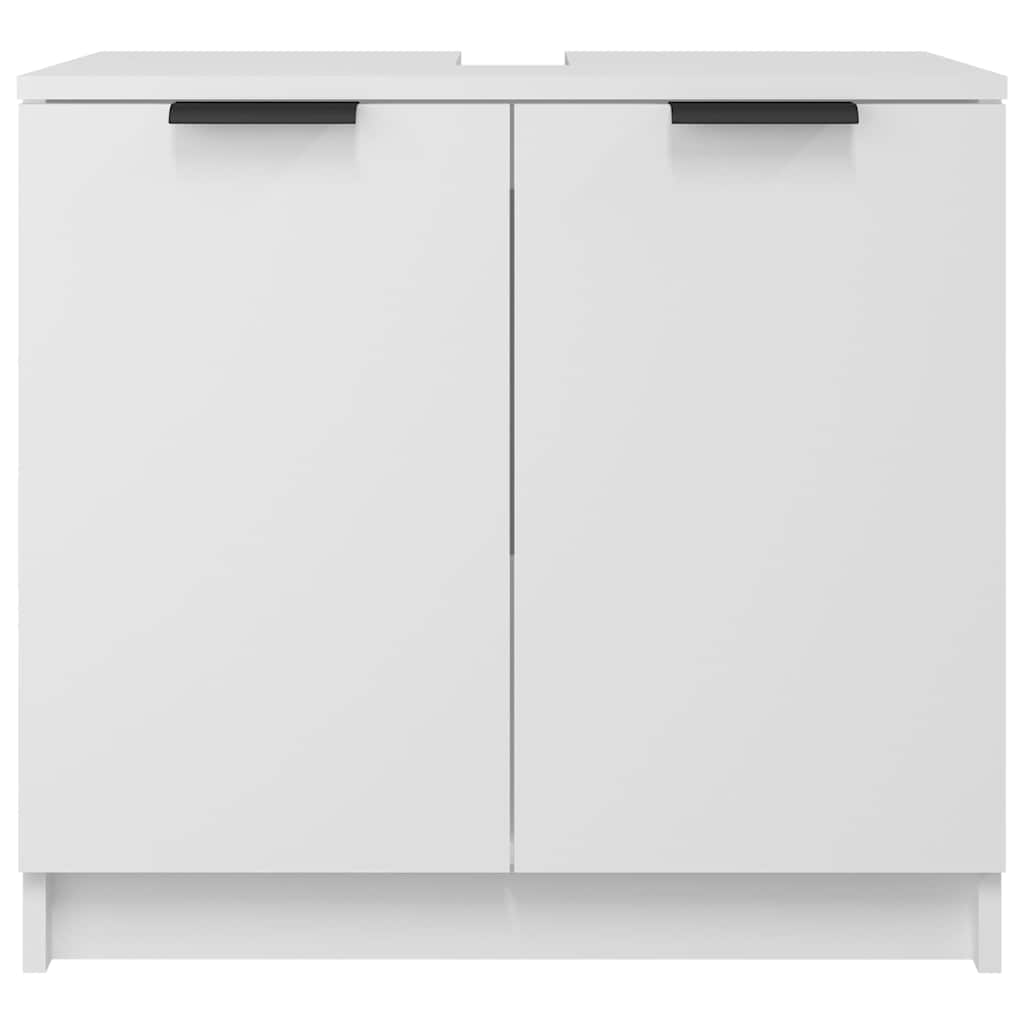 Armadietto da Bagno Bianco 64,5x33,5x59 cm in Legno Multistrato
