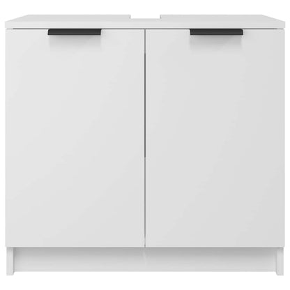 Armadietto da Bagno Bianco 64,5x33,5x59 cm in Legno Multistrato