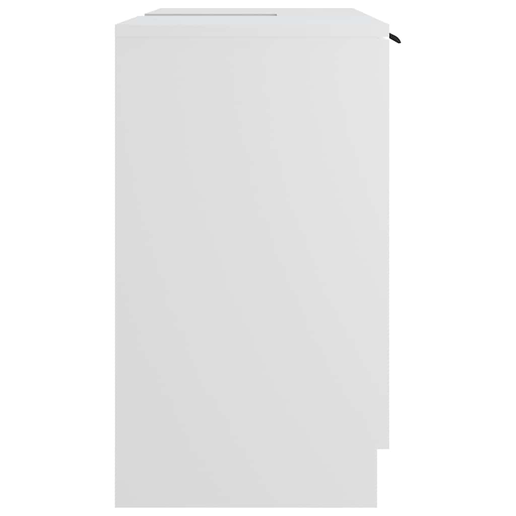 Armadietto da Bagno Bianco 64,5x33,5x59 cm in Legno Multistrato