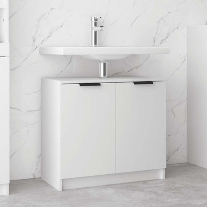 Armadietto da Bagno Bianco 64,5x33,5x59 cm in Legno Multistrato | homemem39