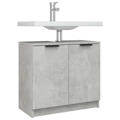 Mobile Bagno Grigio Cemento 64,5x33,5x59cm in Legno Multistrato | homemem39