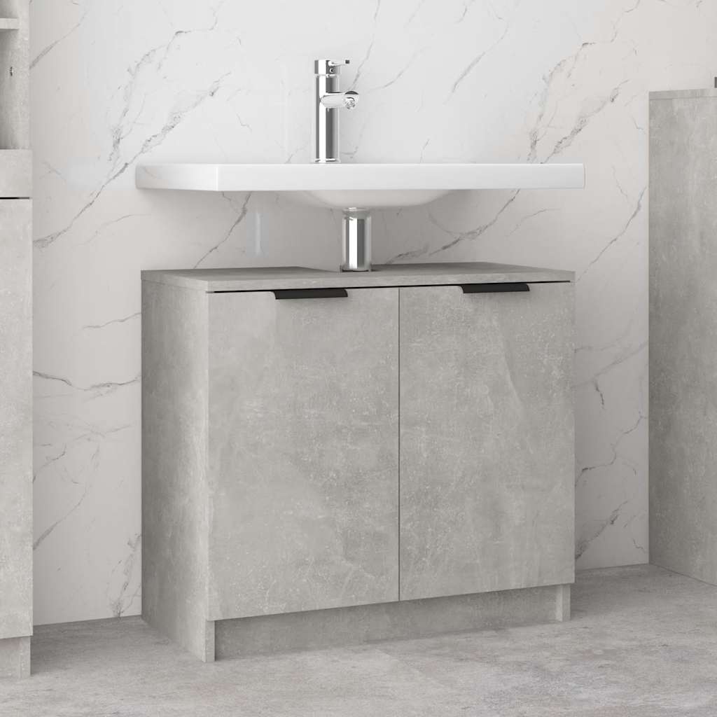 Mobile Bagno Grigio Cemento 64,5x33,5x59cm in Legno Multistrato | homemem39