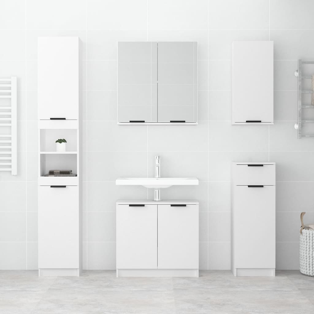 Armadietto a Specchio da Bagno Bianco 64x20x67 cm | homemem39