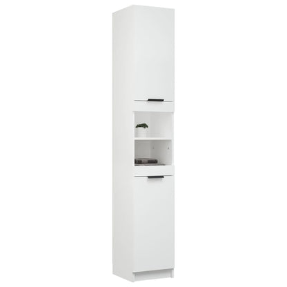 Armadietto da Bagno Bianco 32x34x188,5 cm in Legno Multistrato - homemem39