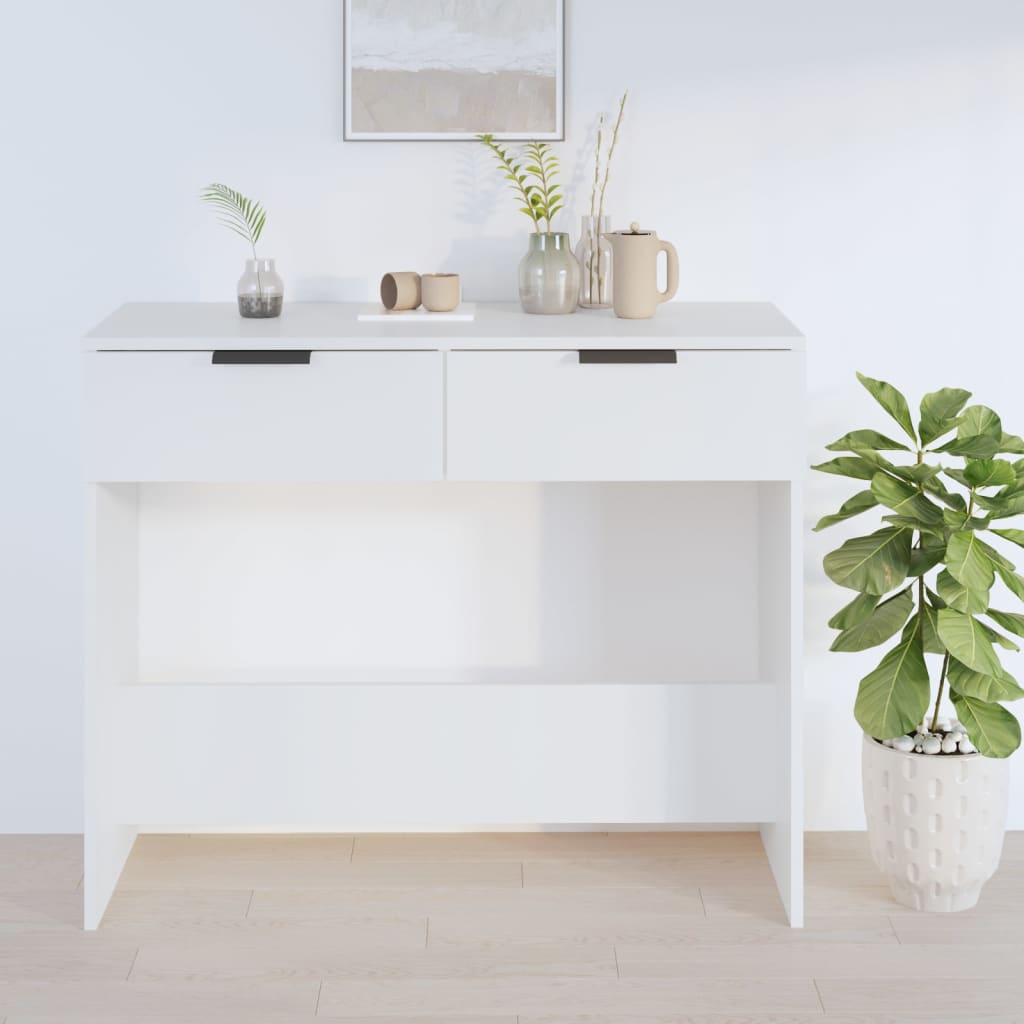 Tavolino da Salotto Bianco 90x36x75 cm in Legno Multistrato | homemem39