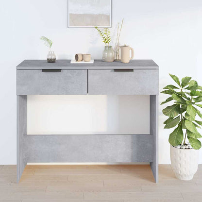 Tavolino da Salotto Grigio Cemento 90x36x75cm Legno Multistrato