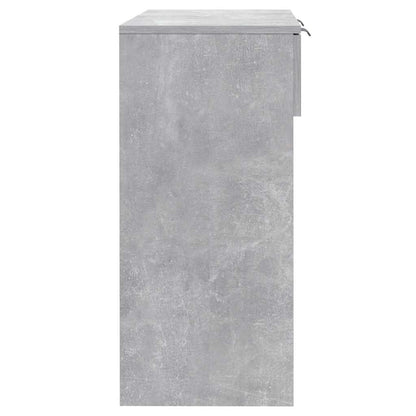 Tavolino da Salotto Grigio Cemento 90x36x75cm Legno Multistrato