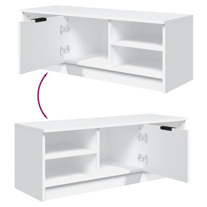 Mobile Porta TV Bianco 102x35,5x36,5 cm in Legno Multistrato - homemem39