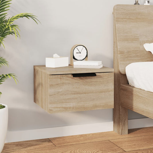 Comodino a Muro Rovere Sonoma 34x30x20 cm - homemem39