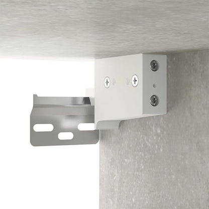 Comodino a Muro Grigio Cemento 34x30x20 cm