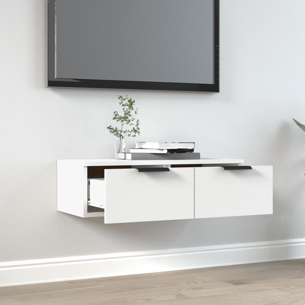 Mobile a Parete Bianco 68x30x20 cm in Legno Multistrato - homemem39