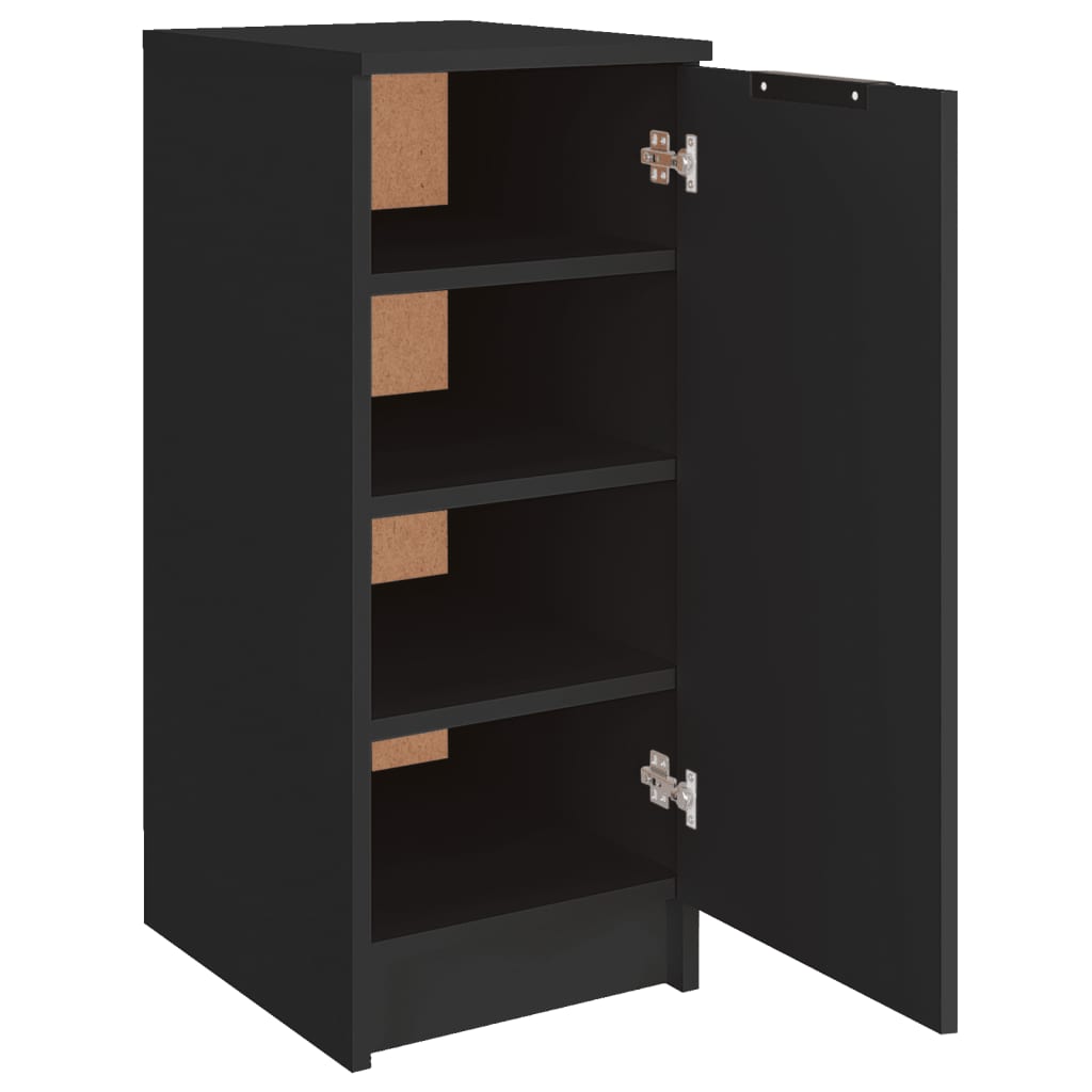 Scarpiera Nera 30x35x70 cm in Legno Multistrato - homemem39