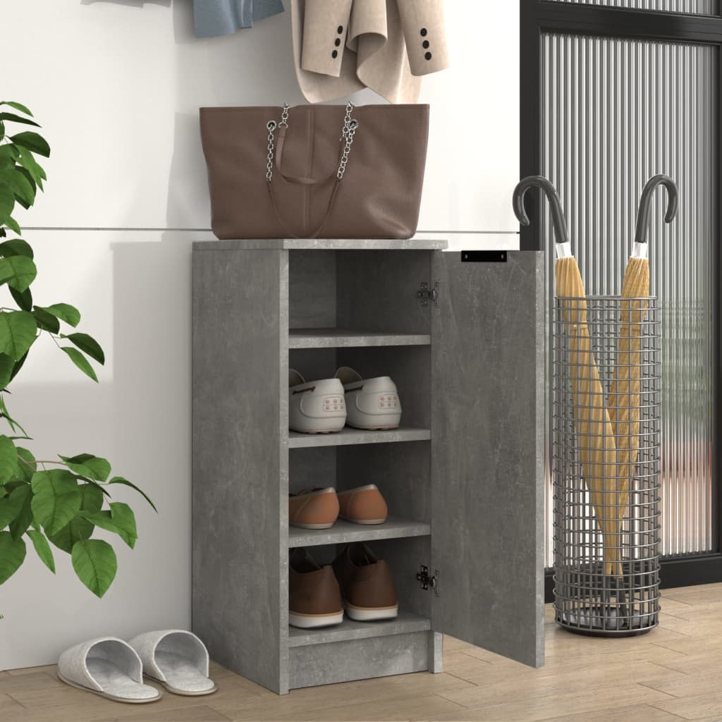 Scarpiera Grigio Cemento 30x35x70 cm in Legno Multistrato - homemem39