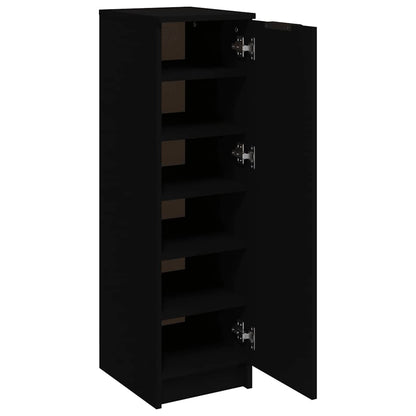 Scarpiera Nera 30x35x100 cm in Legno Multistrato - homemem39