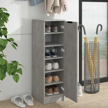 Scarpiera Grigio Cemento 30x35x100 cm in Legno Multistrato - homemem39