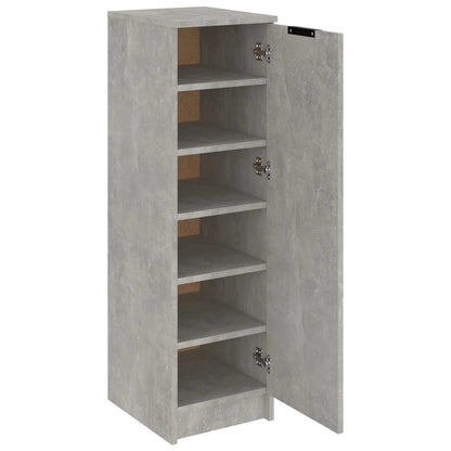 Scarpiera Grigio Cemento 30x35x100 cm in Legno Multistrato - homemem39