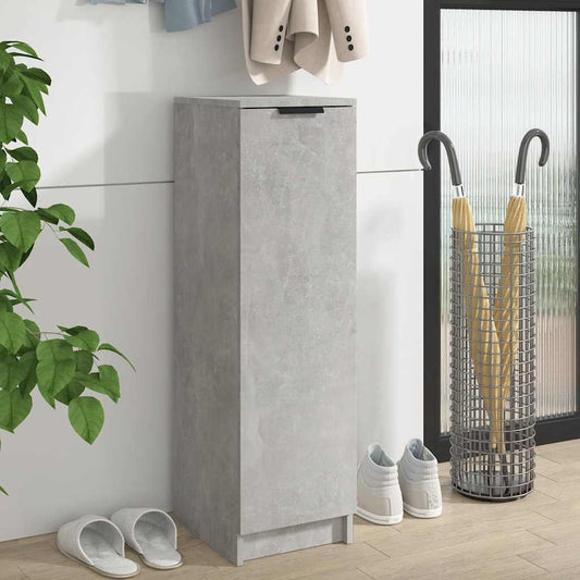 Scarpiera Grigio Cemento 30x35x100 cm in Legno Multistrato - homemem39