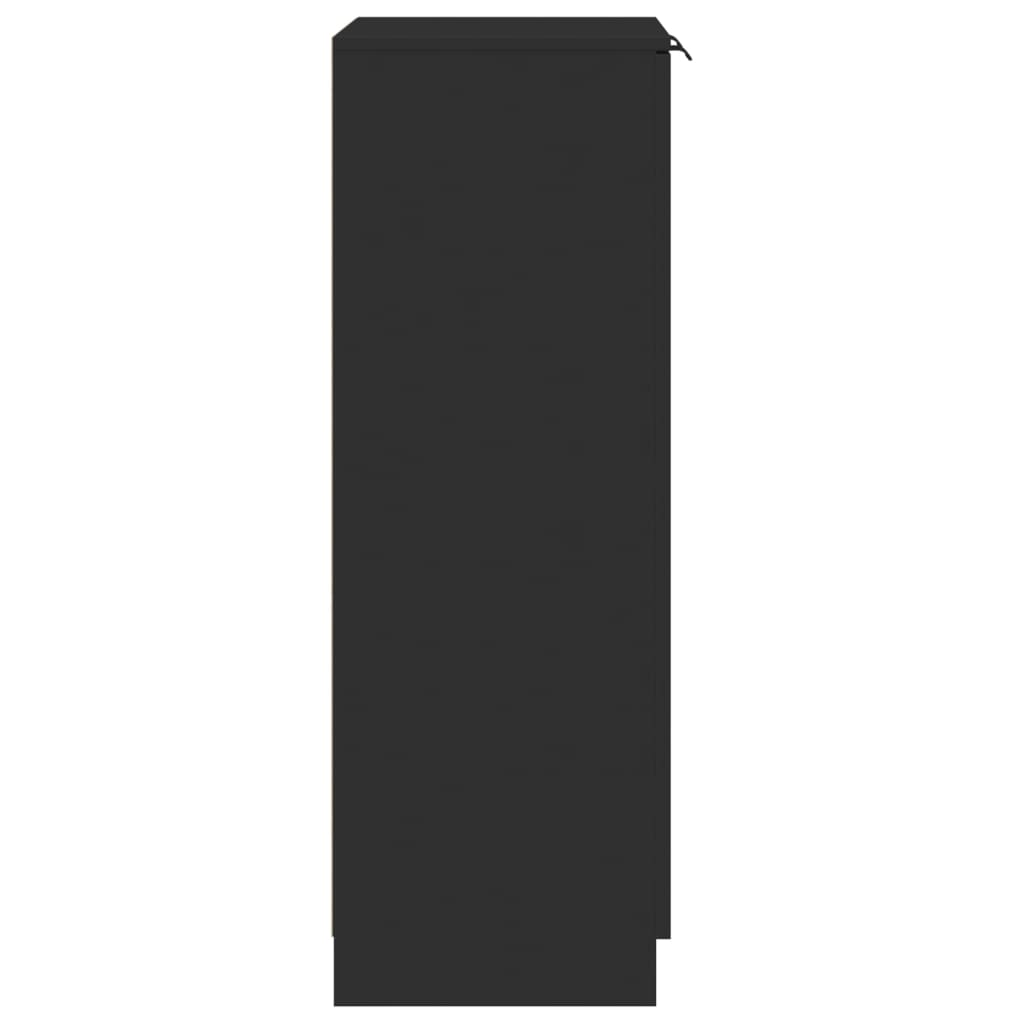 Scarpiera Nera 59x35x100 cm in Legno Multistrato - homemem39
