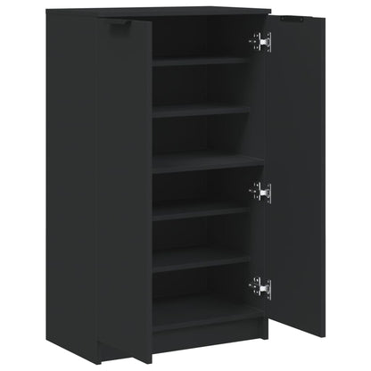 Scarpiera Nera 59x35x100 cm in Legno Multistrato - homemem39
